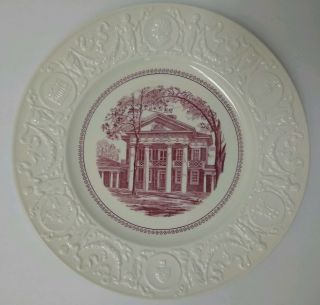 University Of Virginia Pavilion X Plate Wedgwood Bicentennial Edition 1743 1943
