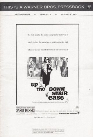 Up The Down Staircase Pressbook,  Sandy Dennis,  Eileen Heckart Plus Poster