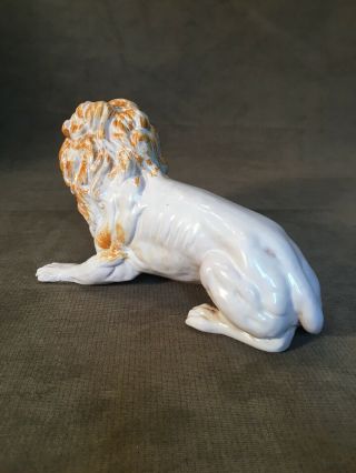 Vintage Terra Cotta Pottery Italy Lion Sculpture Hollywood Regency MCM 6
