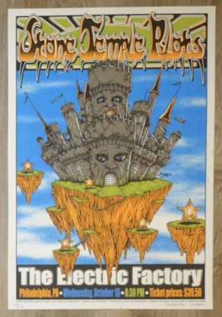 2002 Stone Temple Pilots - Philly Silkscreen Concert Poster S/n By Jeff Gaither