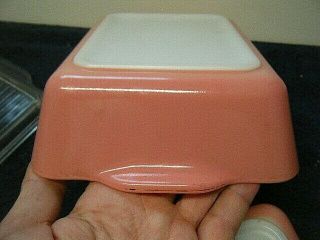 Vintage Pyrex Pink 4 Pc Refrigerator Dish Set 502 - 503 4