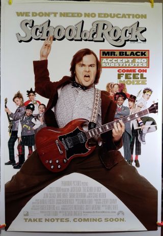 School Of Rock 2003 Movie Poster 27x40 Rolled Us 1 Sheet,  Double - Sided