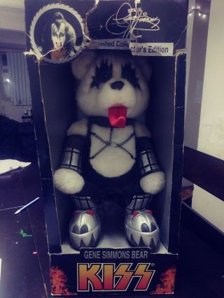 Spencer Gifts Kiss Limited Collectors Edition Gene Simmons Bear 1998