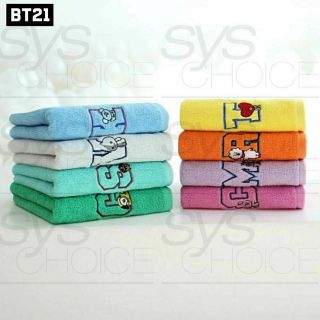 BTS BT21 Official Authentic Goods Bath Cotton Towel SET 6TYPE 40 x 80cm 2