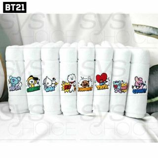 BTS BT21 Official Authentic Goods Bath Cotton Towel SET 6TYPE 40 x 80cm 4