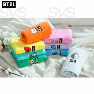 BTS BT21 Official Authentic Goods Bath Cotton Towel SET 6TYPE 40 x 80cm 7