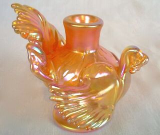 Lundberg Studios Art Glass Turkey Candle Holder Or Bud Vase