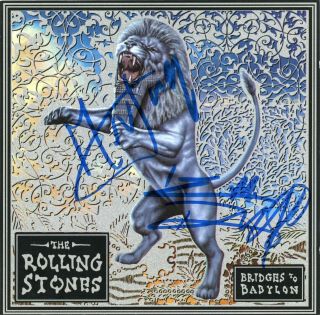 The Rolling Stones Mick Jagger & Keith Richards Signed Cd Bridges To Babylon