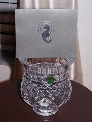 Waterford Crystal Small Hurricane Candle Holder 5 1/2 H X 4 1/2 W
