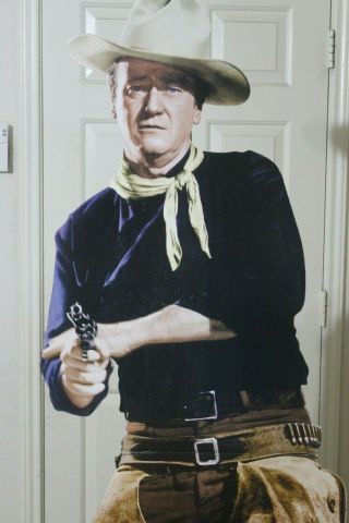 Vintage movie theater stand up life size cut out of John Wayne 