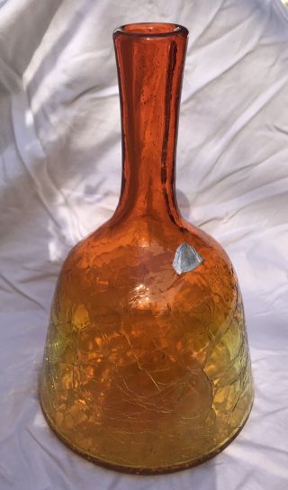 Vintage Blenko Handblown Glass Amberina Tangerine Trio