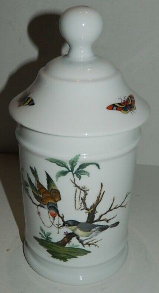 Raynaud Limoges Large Porcelain Apothecary Jar / Canister w/ Bird Decor 2