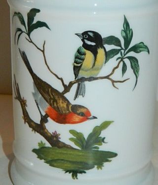 Raynaud Limoges Large Porcelain Apothecary Jar / Canister w/ Bird Decor 4