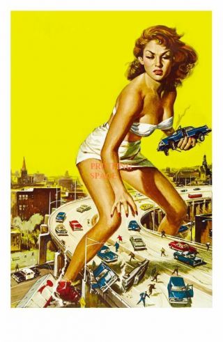 Attack Of The 50 Ft Woman Vintage Classic Movie Collectors Poster 24x36 Inch