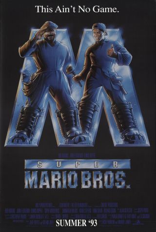 Mario Bros.  1993 27x41 Orig Movie Poster Fff - 52862 Rolled Fine