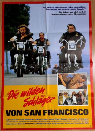 Jack Nicholson - Hells Angels On Wheels Rare German Poster Biker