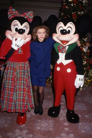Alyssa Milano (14) Cute Young Candid 35mm Transparency Slide Minnie & Mickey