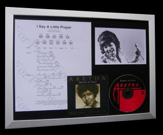 Aretha Franklin Say A Little Prayer Ltd Music Cd Framed Display,  Fast Global Ship