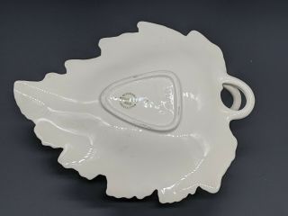 Wedgewood Creamware Melon Soup Tureen Sauce Dish With Leaf Underplate 3