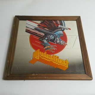 Vintage 1982 Judas Priest Screaming For Vengeance Concert Carnival Mirror Glass