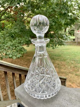 Vintage Waterford Crystal Lismore Roly Poly Decanter W Stopper Ireland
