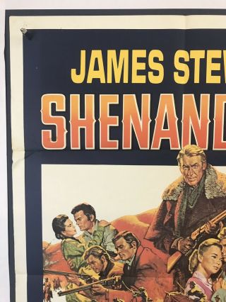 SHENANDOAH Movie Poster (Good) One Sheet 1965 Cowboy Western James Stewart 3914 2