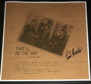 Colin Hanton The Beatles John Lennon Quarrymen Signed 12x12 Photo Rare