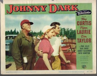 Tony Curtis Piper Laurie Johnny Dark 1954 Orig 11x14 Lobby Card 1941