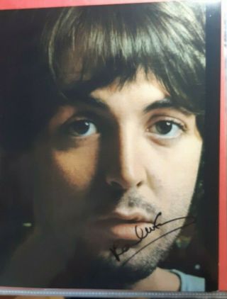 Paul Mccartney " The Beatles " Authentic Autograph 8 X 10 Colour Photo W/coa