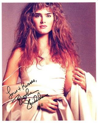 Brooke Shields Autographed Signed 8x10 Young In White With
