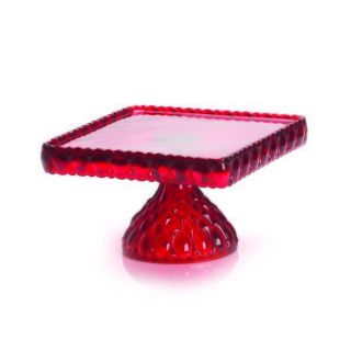 Mosser Glass Cake Stand Elizabeth Red Mother’s Day