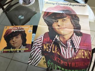 Donny Osmond Poster 1973 Superstar Double Record Set Rare Poster