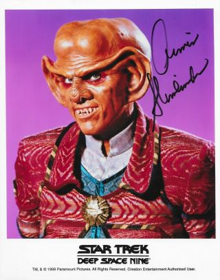 Star Trek Deep Space Nine Armin Shimerman Signed 8x10 Quark Autograph