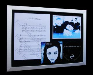 Evanescence Bring Me To Life Ltd Top Quality Framed Cd Display,  Fast Global Ship