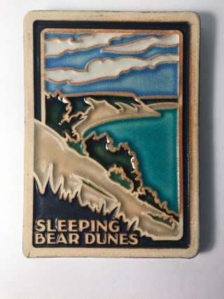 Pewabic Pottery Detroit Michigan Sleeping Bear Dunes Art Tile 5 " X 7 "