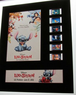 Lilo & Stitch Disney 35mm Movie Film Cell Display 8x10 Presentation