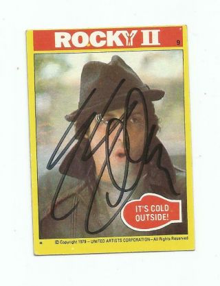 Sylvester Stallone Autographed 1979 Rocky Ii Card (global Authentics)