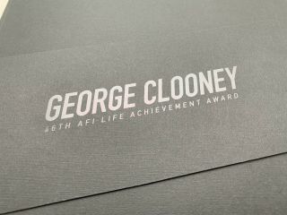 Program Booklet From George Clooney AFI Lifetime Achievement Award Show American 2