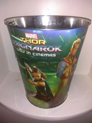 Marvel Thor Ragnarok Metal Embossed Movie Theater Popcorn Tin Bucket