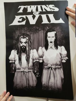 Rob Zombie Marilyn Manson Twins Of Evil Tour Poster Rare