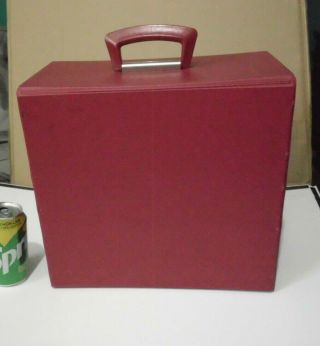 RECORD VINTAGE 1960 ' s LIBRARY STORAGE FOLDER CARRY CASE 12 