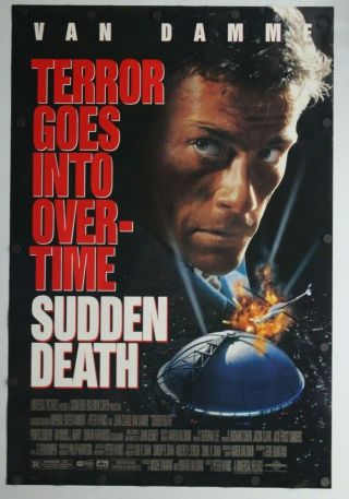 Sudden Death 1995 Double Sided Movie Poster 27 " X 40 "