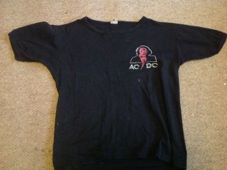 1978 Ac/dc Powerage Tour Tee Shirt (this Shirt Has Some Damage)