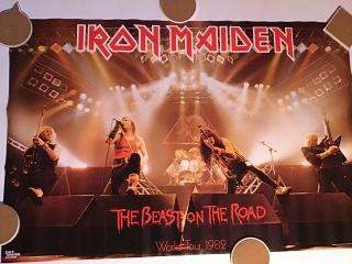 Iron Maiden Beast On The Road Rare Concert Poster