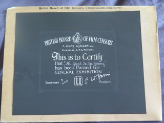 British Bbfc Film Certification Card It 