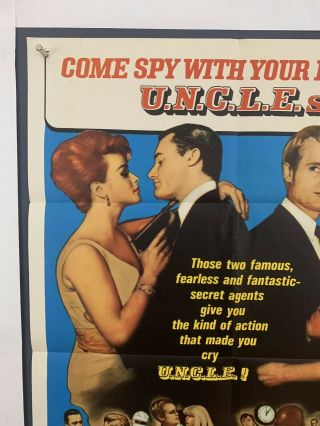 SPY WITH MY FACE Movie Poster (VG, ) One Sheet 1966 Folded Robert Vaughn 4323 2