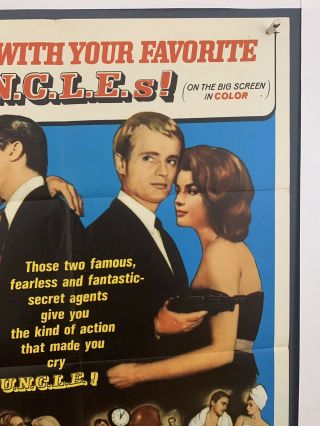 SPY WITH MY FACE Movie Poster (VG, ) One Sheet 1966 Folded Robert Vaughn 4323 3