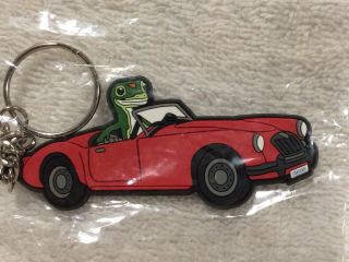 Geico Gecko Rubber Keychain In Red Sports Car Promotional Fort Lauderdale