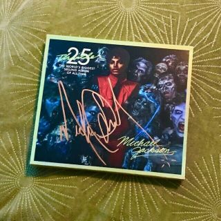 Signed Cd Thriller 25th Anniversary Michael Jackson Dangerous Bad Wall History