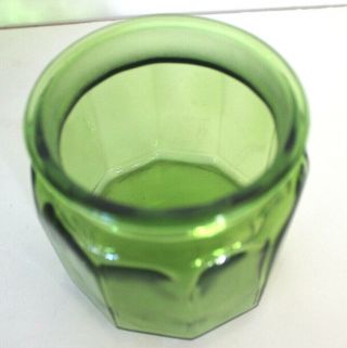 Set of 3 Vtg Glass Green Apothecary Canisters Jars with Lids 3 Sizes Retro MCM 7